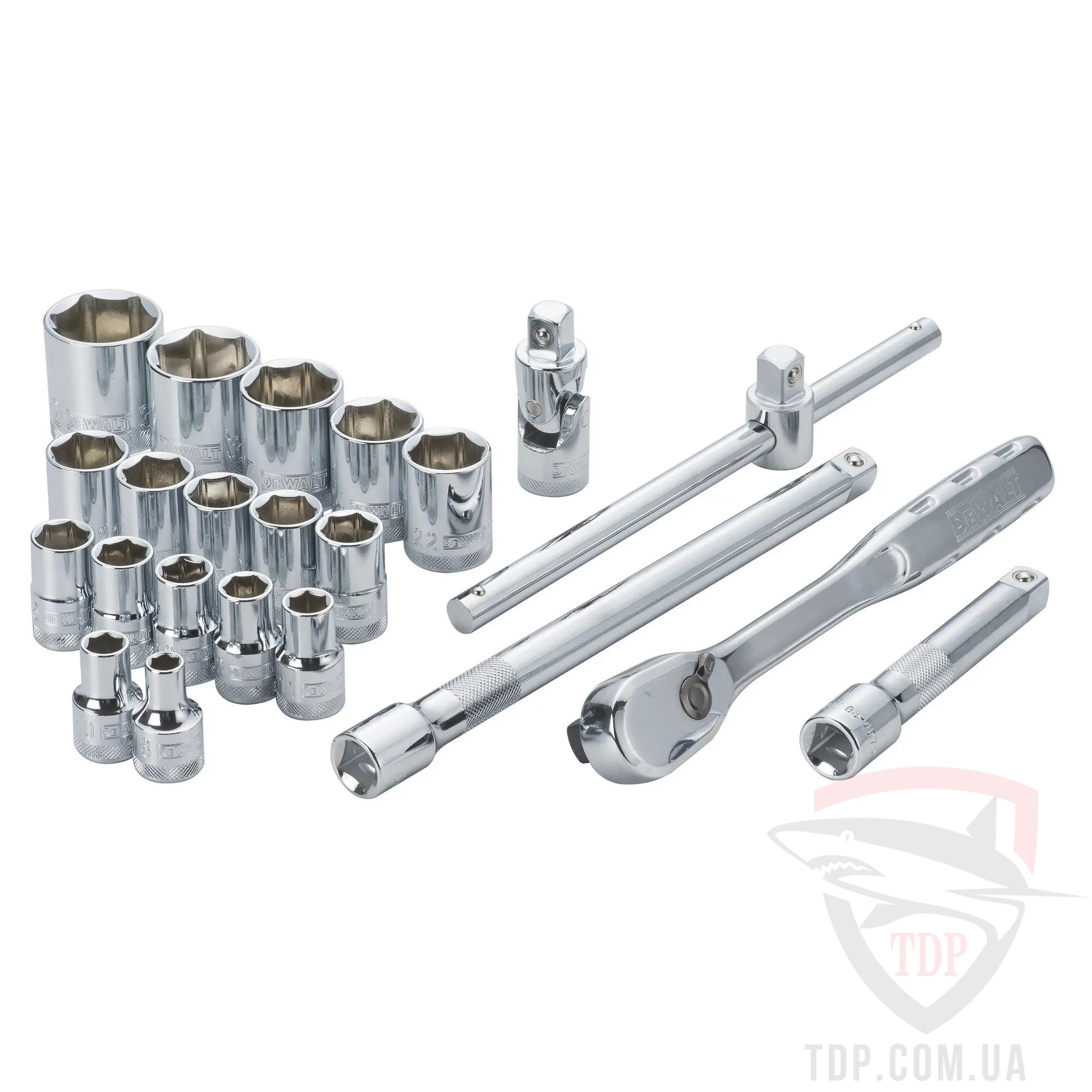 Набір головок DeWALT 1/2" 22 предмети (DWMT19241-1)