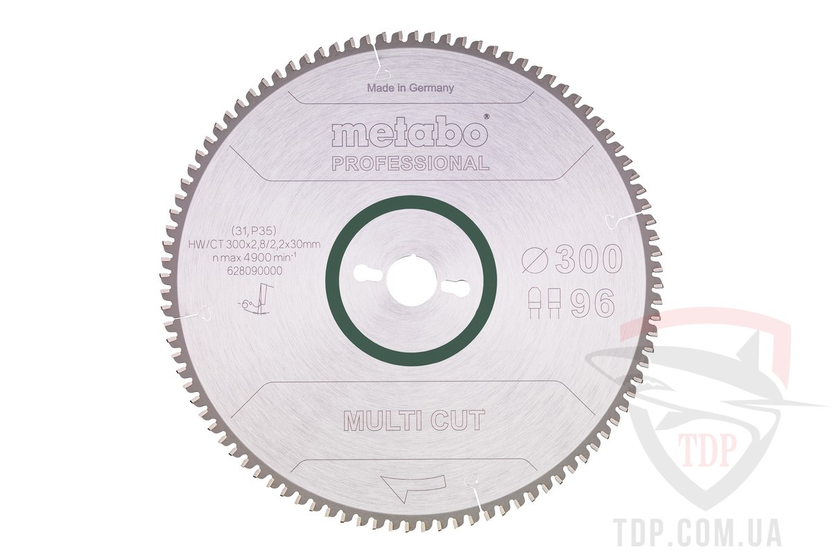 Оснастка Пильний диск по ламінату Metabo Multi Cut Professional 300x30x96z (628090000)