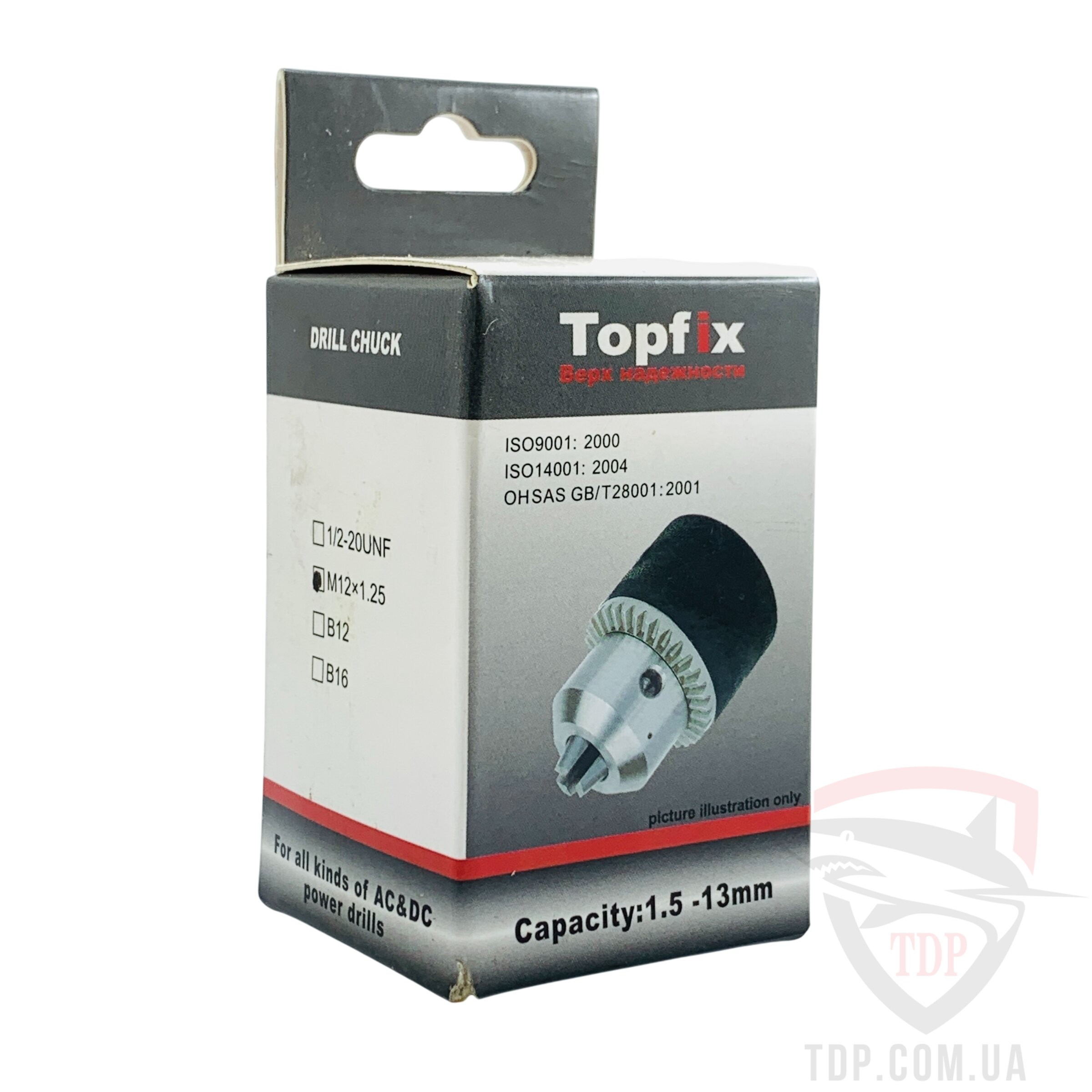 Патрон ключевий TopFix 1.5-13 мм M12-1.25 - Фото №4