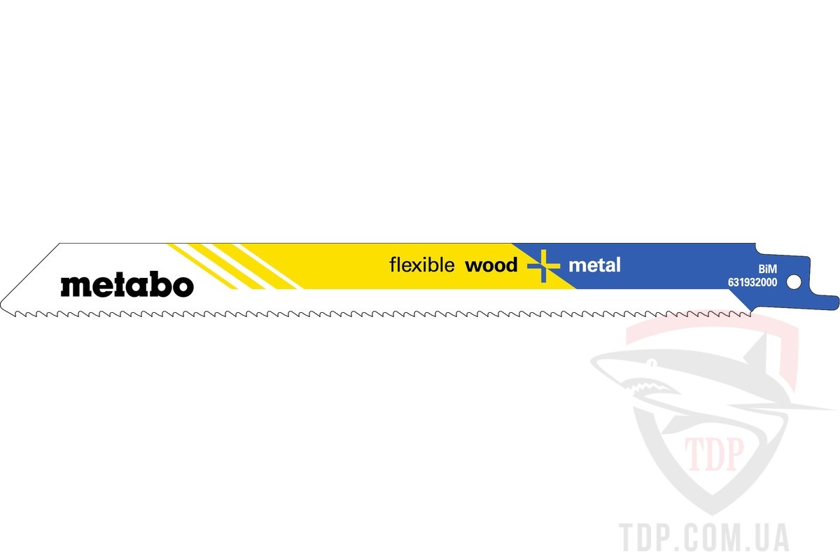 Оснастка Полотно для шабельної пилки Metabo FlexibleWood+Metal HM 200мм 200 шт (625497000)