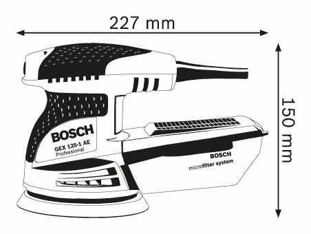 Эксцентриковая шлифмашина Bosch GEX 125-1 AE (0601387500) - Фото №2