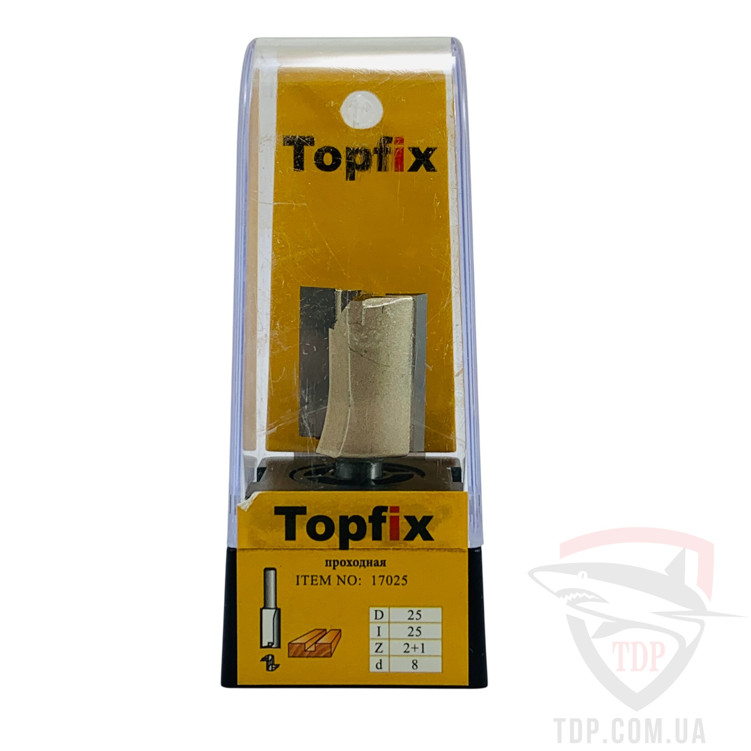 Фреза пазова пряма Topfix 1007 D25 d8 L59 h25 z2 (17025) - Фото №4