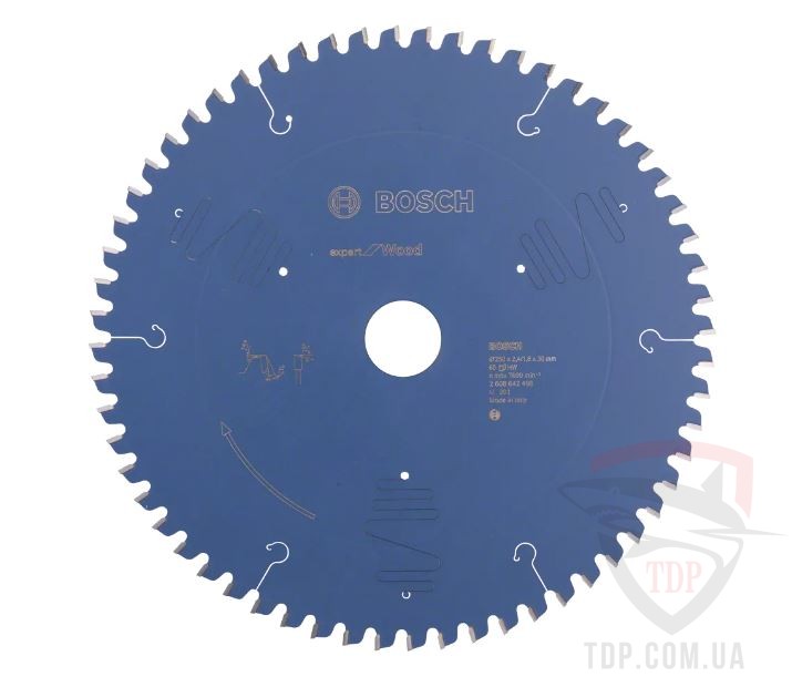 Оснастка Пильний диск по дереву Bosch 250x30x60z K2.4/1.8 Expert for Wood