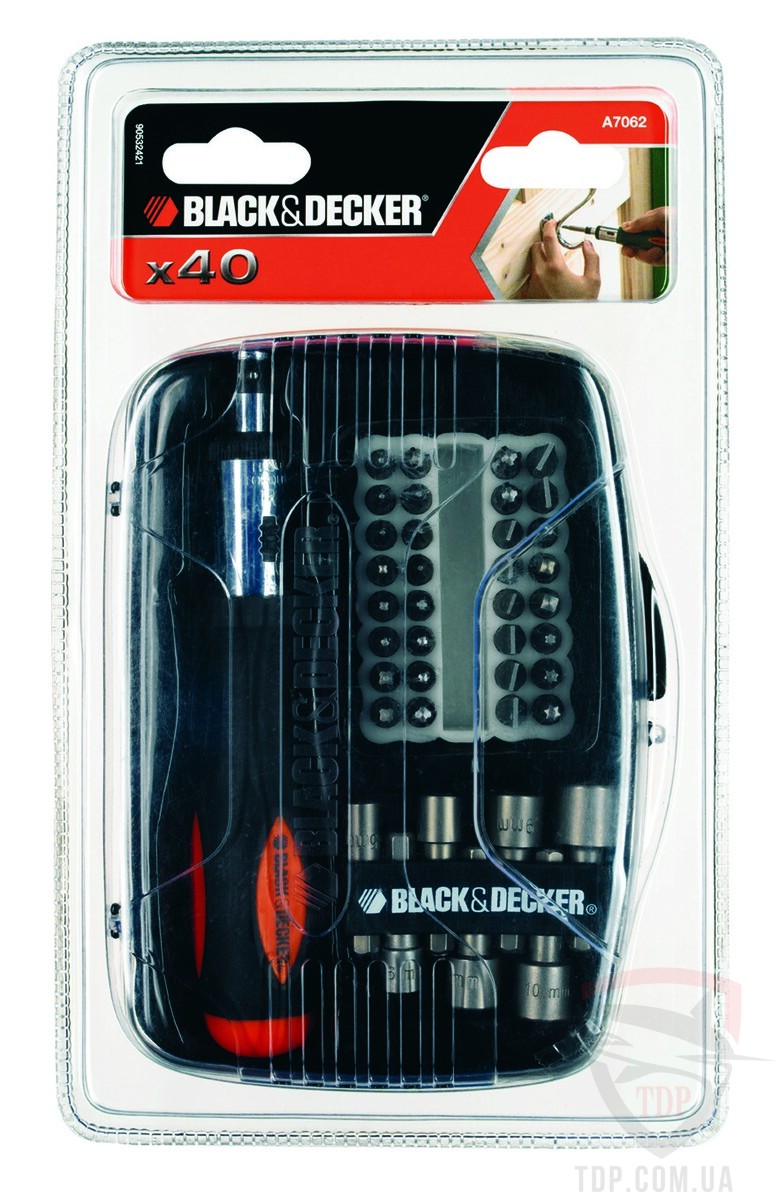 Набор бит BLACK+DECKER 25 мм 40 шт (A7062)