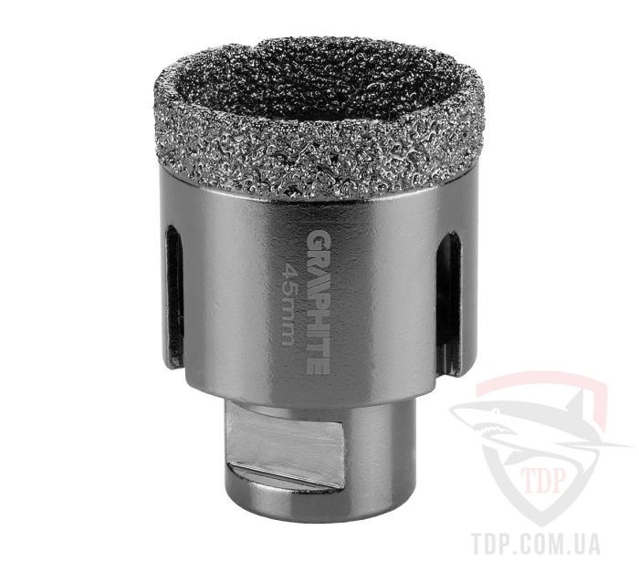 Алмазный инструмент Коронка алмазная Graphite вакуумного спекания 45 мм M14 для УШМ (55H312)
