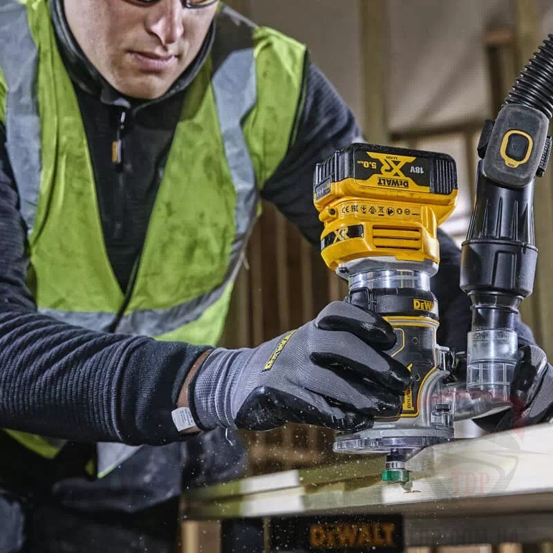 Фрезер акумуляторний безщітковий DeWALT XR Li-lon 18В (DCW604NT) - Фото №2