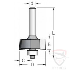 Оснастка Фреза кромочная фальцевая (четвертная) WoodPecker D18.8 d8 L46 h11 z2 (HE22035)
