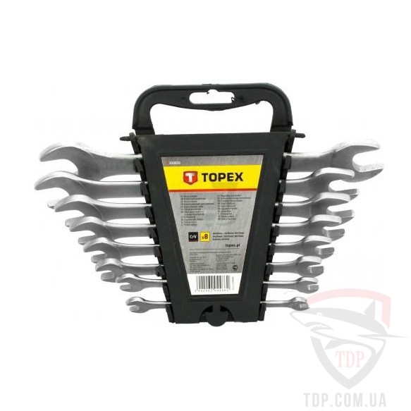 Ручной инструмент Набор ключей рожковых Topex 6-22 мм 8шт (35D656)