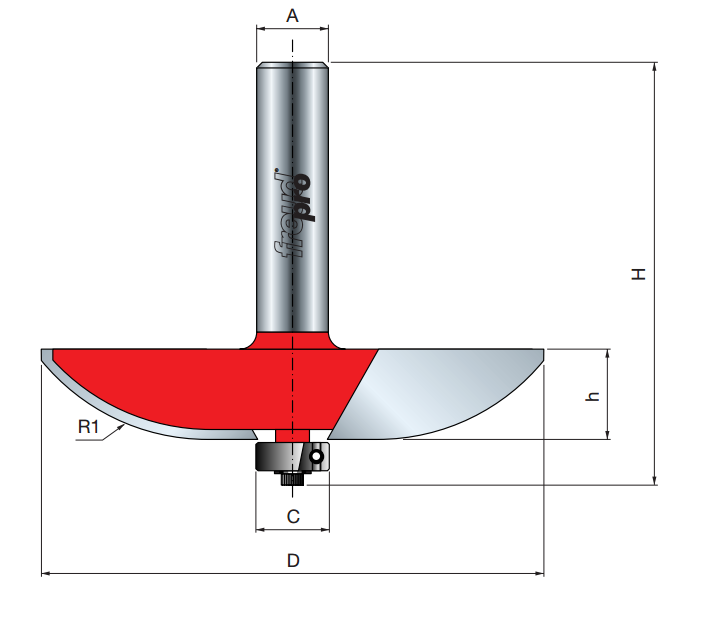 Фреза Freud D89 l16 L64.7 фигирейная гозонтальная