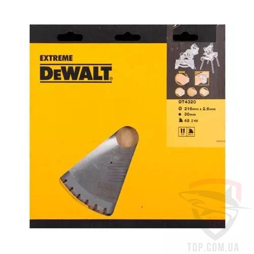 Оснастка Диск пильний DeWALT EXTREME WORKSHOP 216x30x48z (DT4320)