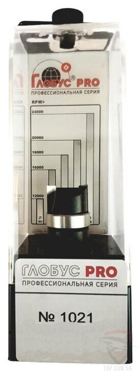 Оснастка Фреза кромочная прямая Глобус PRO 1021 D16 d8 L50 h10 z2 с нижним подшипником