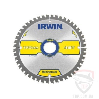Оснастка Диск пильный по деревоматериалам IRWIN MM CSB 190x30x48z (1897440)