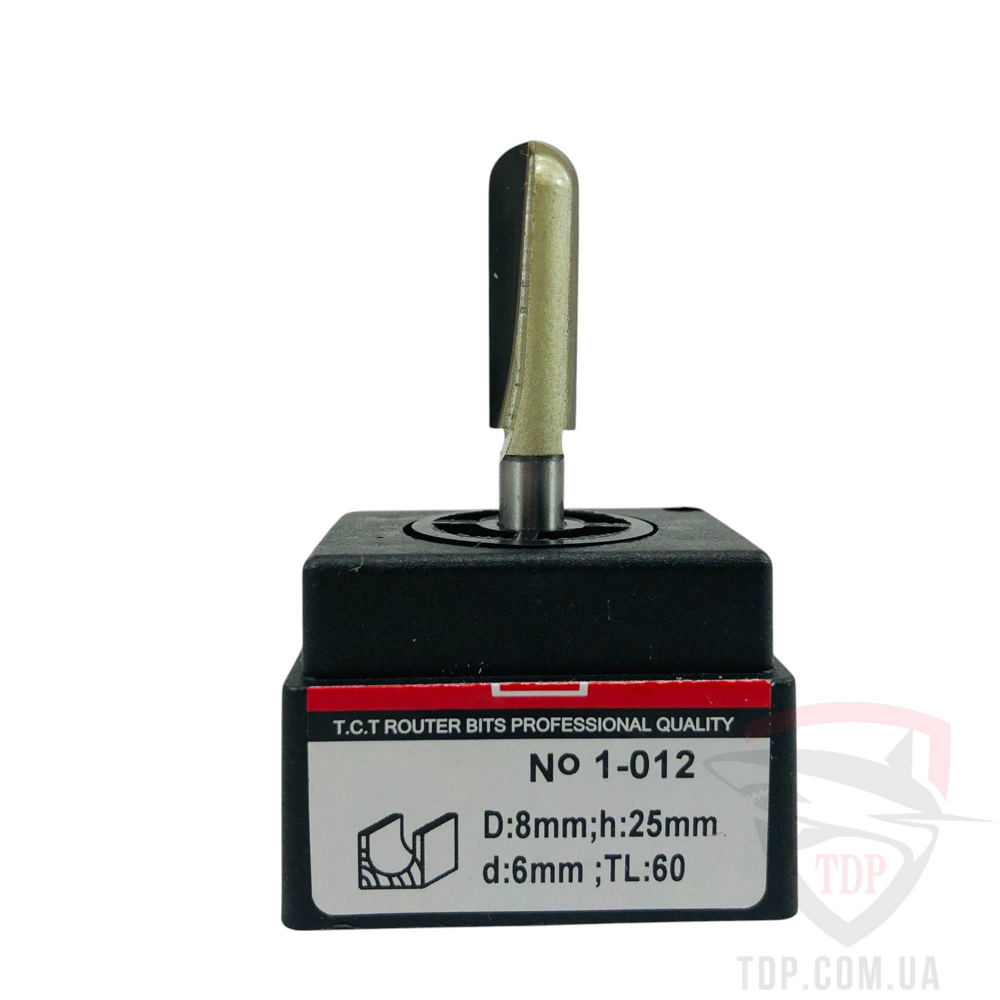 Фреза пазова галтельна VATZO 1012 D8 d6 L60 h25 R4 - Фото №3