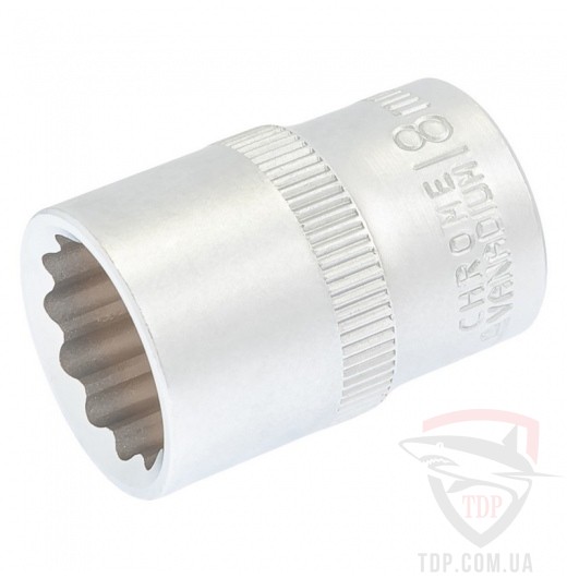 Ручной инструмент Головка торцева MasterTool 12-гранна 1/2" 18x40 мм CRV (78-0618)