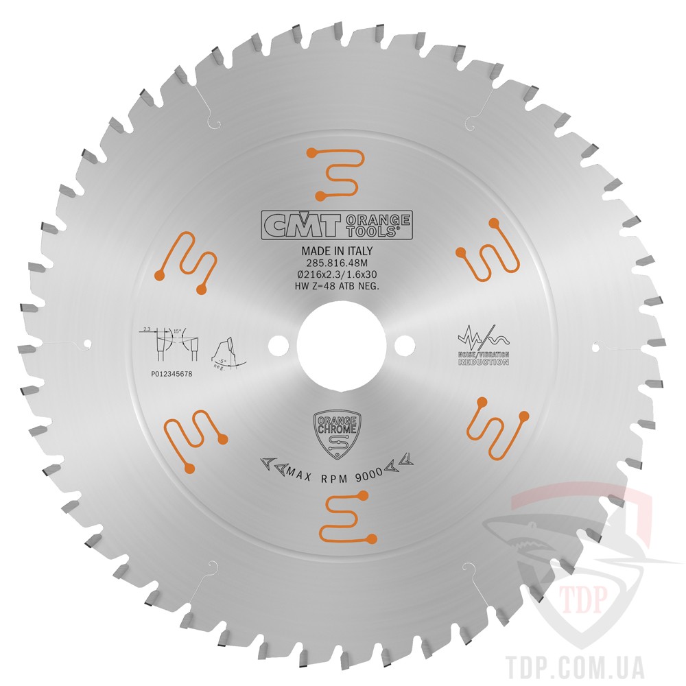Оснастка Пильний диск по дереву CMT CHROME 216x30x60z (285.816.60M)